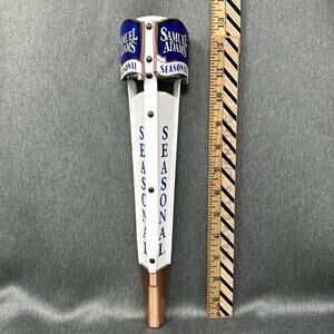 Samuel Adams Seasonal Beer Tap Handle White & Blue 13" Collectible Bar Decor